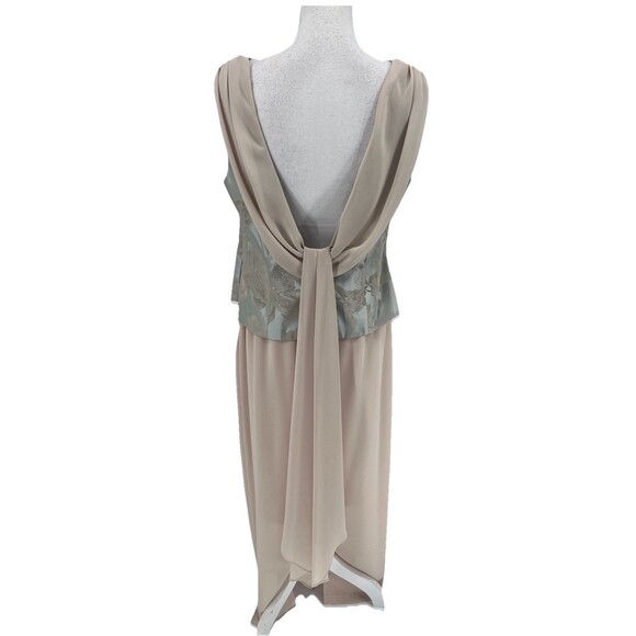 Vintage J. Ribkoff Couture Formal 2 Piece Maxi Skirt Top Set Size 12 Champagne - Picture 2 of 16